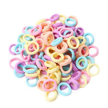 Charger l'image dans la galerie, ヘアゴム 100本入り 大容量 おしゃれ かわいい ミニサイズ 子供 髪 ゴム こども 赤ちゃん 用 髪 留め 髪ゴム