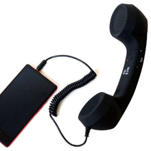 Charger l'image dans la galerie, スマホ 受話器 黒電話 軽い 疲れない 寝ながら レトロ おしゃれ 【 3.5mmジャックがあるスマホに対応 】 iPhone 用