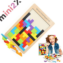 画像をギャラリービューアに読み込む, かわいい テトリス パズル 環境にやさしい 木製 ジグソーパズル 知育玩具 - mini2x_store(ミニツーストア)