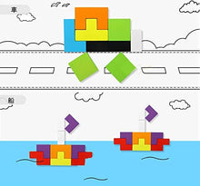 画像をギャラリービューアに読み込む, かわいい テトリス パズル 環境にやさしい 木製 ジグソーパズル 知育玩具 - mini2x_store(ミニツーストア)