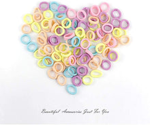 Charger l'image dans la galerie, ヘアゴム 100本入り 大容量 おしゃれ かわいい ミニサイズ 子供 髪 ゴム こども 赤ちゃん 用 髪 留め 髪ゴム