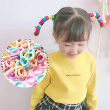 Charger l'image dans la galerie, ヘアゴム 100本入り 大容量 おしゃれ かわいい ミニサイズ 子供 髪 ゴム こども 赤ちゃん 用 髪 留め 髪ゴム