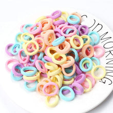 Charger l'image dans la galerie, ヘアゴム 100本入り 大容量 おしゃれ かわいい ミニサイズ 子供 髪 ゴム こども 赤ちゃん 用 髪 留め 髪ゴム
