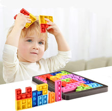 Charger l'image dans la galerie, スクイーズ パズル テトリス 玩具 知育 ストレス 解消 グッズ かわいい プッシュポップ バブル おもちゃ フィジェット おもちゃ 知育玩具 ボードゲーム 子供 大人兼用 カラフル プレゼント オモチャ 頭の体操 カラフル ギフト プレゼント 贈り物 ストレス解消 子供 キッズ
