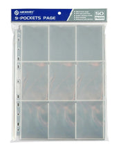 Charger l'image dans la galerie, リフィル 50枚セット 9 ポケット シート 227mm × 288mm トレーディングカード トレカ カードゲーム 収納 人気 保護 大容量 TCG 防水 UVカット カードシート クリア 透明 ファイル リフィル 収納 差し替え式