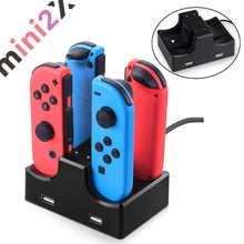 Charger l'image dans la galerie, ジョイコン専用 充電スタンド 任天堂 Switch コントローラー 充電器 4台同時 - mini2x_store(ミニツーストア)