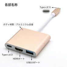 Charger l'image dans la galerie, USB Typc-C (対応機種をご確認ください) ハブ HDMI 変換 アダプター - mini2x_store(ミニツーストア)