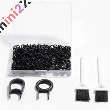 Charger l'image dans la galerie, 静音化 リング 500個入り Oリング メカニカル キーボードに対応 MX軸対応 ストレス軽減 疲労軽減 大容量 修理 メンテナンス工具 キーキャッププーラー クリーニングブラシ 各2個付き セット O-Ring シリコン製