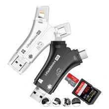 Charger l'image dans la galerie, スマホ SD カードリーダー Lightning SDカードカメラリーダー USB メモリ iPhone Android iPad
