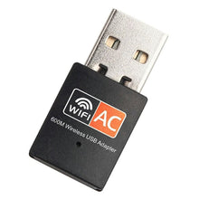Load images into the gallery viewer,無線LAN子機 WiFi USB アダプター 無線 無線LAN 11ac 600Mbps Windows Mac Linux 対応 デュアルバンド 5GHz 2.4GHz 高速 ワイヤレス PC ノートパソコン デスクトップ パソコン 子機 簡単 接続 Wi－Fi ノートPC アダプタ ドングル 受信機 レシーバー 便利 小型 送料無料
