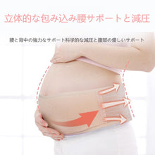 Load images into the gallery viewer,マタニティ ベルト 腰痛 対策 妊婦 腹帯 妊婦帯 骨盤ベルト 姿勢 体 楽になる サポート 産後 産前 ベルクロ マジックテープ サイズ 調整 可能 腰 腹部 着脱 簡単 伸縮性 メッシュ 素材 通気性 快適 目立たない ベージュ 出産 赤ちゃん 子供 子ども プレゼント 思いやり
