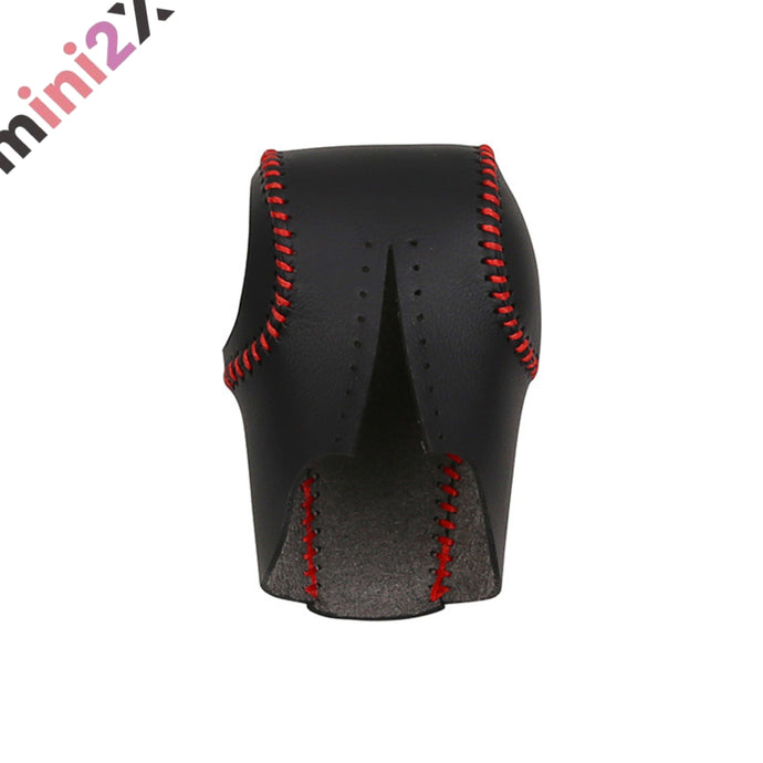 シフトノブカバー 専用 ダイハツ 新型タント カスタム LA650S LA660S LA650系 (2019年7月~現行) シフトグリップカバー 内装 アクセサリー カスタム パーツ カー シフト ノブ カバー 用品 防湿性 防水性 汚れ 傷 防止 簡単 取付 車 車用品 レザー 素材 レッドステッチ