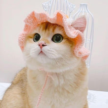 Load images into the gallery viewer,猫 犬 かぶりもの 帽子 ハット ペット コスプレ 被り物 小型犬 ドッグウェア キャットウェア 着ぐるみ 変身 グッズ SNS映え Mサイズ インスタ映え 写真撮影 ハロウィン クリスマス お正月 誕生日 記念日 毛糸 コットン かわいい あご紐調整 綿 ブルー ピンク グッズ 送料無料
