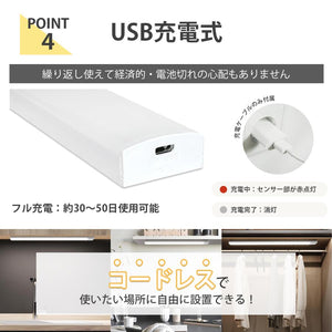 人感センサーライト 室内 充電式 led USB 屋内 足元灯 常夜灯 ナイトライト 玄関 クローゼット 照明 感知式 2個