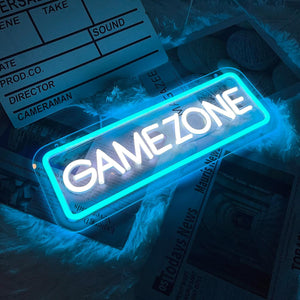 (新品アウトレット 傷有り） GAME ZONE ネオンサイン ゲーマー ネオンライト ゲームゾーン LED ネオン サイン ゲームルーム インテリア バー パブ 面白い 家具 子供 部屋 ギフト 贈り物 プレゼント ディスプレイ 照明 ゲーミング オシャレ おしゃれ スタイリッシュ ゲーム