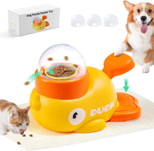 画像をギャラリービューアに読み込む, （新品アウトレット） ペット用 給餌機 電気を使わない 安全 安心 犬 猫 用 知育玩具 安全 安心 フードの大きさに合わせて３サイズ の蓋入り アヒル デザイン ペット 知育 退屈 ストレス 解消 早食い 食べすぎ 防止 自動給餌器 餌 エサ ペットフード イヌ ネコ 楽しい 丸洗
