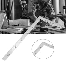 将图片加载到图库查看器，直角定規 プロ用 作業 DIY 図面 300mm × 150mm L形 ステンレス鋼 両面用 曲尺 矩尺 指矩 木工定規 建設定規 L字定規 90度 アングルルーラー 測定 レイアウト ツール 両面角度定規 測定工具 アングル スクエアルーラー 定規 木工ツール 学習用品 建築 鉄工 用 大工技師用
