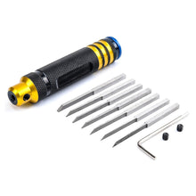 将图片加载到图库查看器，スジボリ タガネ 7本 セット 7種類 刃幅 【 0.1mm 0.2mm 0.4mm 0.6mm 0.8mm 1.0mm 2.0mm 】 DIY 趣味 ガンプラ ミニ四駆 フィギュア プラモデル モールド パネルライン スジ彫り 筋彫り 模型 ラインスクライバー ラインチゼル スクライパー スケールモデル 模型製作 工具
