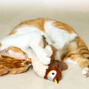 猫 玩具 鳥おもちゃ,激しく羽ばたく 室内 猫用 鳥 おもちゃ スズメ 猫じゃらし USB 充電式 子猫 ストレス解消 面白い 夢中 楽しい 猫 ねこ ネコ 用 ペット 可愛い 癒し いやし プレゼント 子供 ネコの健康 運動 耐久性 構造 安全 簡単 充電 可愛い鳥の鳴き声で夢中になる