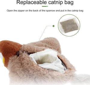 猫 玩具 鳥おもちゃ,激しく羽ばたく 室内 猫用 鳥 おもちゃ スズメ 猫じゃらし USB 充電式 子猫 ストレス解消 面白い 夢中 楽しい 猫 ねこ ネコ 用 ペット 可愛い 癒し いやし プレゼント 子供 ネコの健康 運動 耐久性 構造 安全 簡単 充電 可愛い鳥の鳴き声で夢中になる