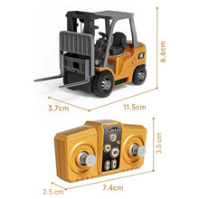 Charger l'image dans la galerie, ミニ フォークリフト ラジコン カー 1/64スケール 充電式 リモコン 車 RCカー 遠隔 操作 2.4GHz 最高スピード4KM/h 前後左右 バックや昇降機能など多機能 建設車両 エンジニアリング車両 室内遊び デスクトップ 子供 プレゼント 大人 上司 同僚 おもちゃ 玩具 インテリア
