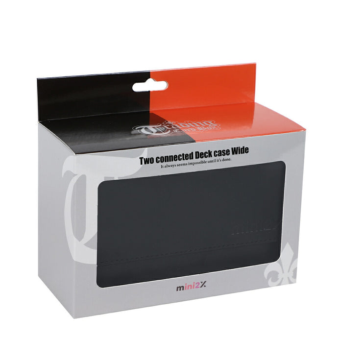 トレカ カードケース ワイド TCG トレーディングカード デッキケース ワイドサイズ レザー調 ブラック ポケモンカード 保護