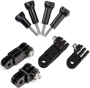 アクション カメラ 用 延長 アダプター 8点1セット GoPro アクションカム 用 ネジ 4本 アダプター 4個 多軸 同方向 35mm 50mm 3方向 同方向 90度 GoPro用 アクセサリー ネジ付属 アクションカメラ ウェアラブルカメラ スポーツカメラ 角度調整 自由 プロ バイク 自転車 車