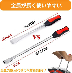 タイヤ 修理キット レバー 3本 メッキ 加工 車 バイク 自転車 用 交換 工具 13点 と 収納袋 付 セット タイヤ ホイール 脱着 専用 工具 パンク 修理 ツール キット タイヤ交換 原付 オートバイ スクーター 自動車 リムプロテクター バルブコアレンチ 交換用 バルブコア
