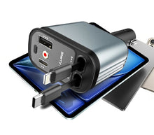 画像をギャラリービューアに読み込む, シガーソケット 車 充電 USB USB-C Type-C 巻き取り 式 ケーブル ムードライト ホームスター 車載充電器 巻き取り式 充電ケーブル 100W 充電器 usb-c 急速充電 [4台同時充電可能] カーチャージャー タイプc ケーブル TypeC カー用品 車充電器 車用品 iPhone 12V-24V 対応
