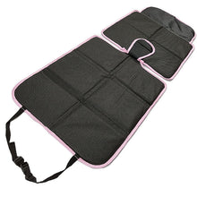 Load images into the gallery viewer,チャイルドシート 座席 保護 マット シート カバー 赤ちゃん 子供 チャイルド 車 カー用品 防水 傷 汚れ 防止 表面 ラバー生地 裏面 滑り止め素材 摩擦抵抗 滑り止め 転倒 防止 簡単 取付 工具 不要 カー お出かけ アウトドア 旅行 日帰り 使いやすい 安心 ブラックピンク
