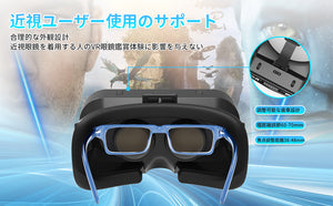 VRゴーグル オープンパネル設計 プラグアンドプレイ VR ヘッドセット 3D パノラマ 体験 1080P 超広角 120°視野角 スマホ 非球面光学レンズ 焦点 瞳孔距離 調節可能 装着感 良い メガネ 対応 通気性 軽量 4.7～6.5 iPhone android アイフォン アンドロイド などスマホ対応