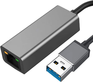 有線LAN アダプター USB3.0 LAN グレー 変換 アダプター 1Gbps 高速 通信 中継 RJ45 USB LAN 変換アダプター Windows Mac OS Linus 等 対応 1000Mbps 超高速通信 USB-A アルミ合金 【 Nintendo Switch スイッチ 動作確認済み 】ゲーム PC LEDライト ゲーミング
