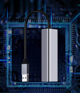 有線LAN アダプター USB3.0 LAN グレー 変換 アダプター 1Gbps 高速 通信 中継 RJ45 USB LAN 変換アダプター Windows Mac OS Linus 等 対応 1000Mbps 超高速通信 USB-A アルミ合金 【 Nintendo Switch スイッチ 動作確認済み 】ゲーム PC LEDライト ゲーミング