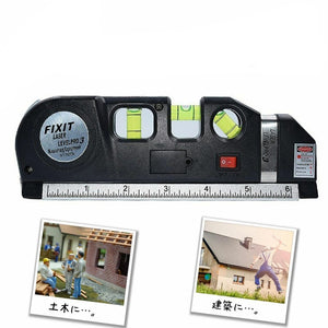 スケール メジャー レーザーポインター 1台4役 ハンドスケール 2.5m 水準器