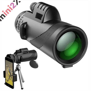 Monocular Telescope 40 × 60 10x Wide Angle High Magnification Zoom Telephoto Lens Smartphone Compatible