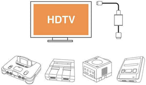 HDMI 変換アダプター ビデオコンバーター N64 GameCube SFC SNES 軽量 軽い コンパクト レトロゲーム