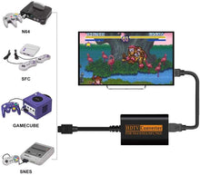 Load images into the gallery viewer,HDMI 変換アダプター ビデオコンバーター N64 GameCube SFC SNES 軽量 軽い コンパクト レトロゲーム
