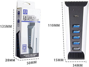 PS5方便5口附加USB集线器一体型可同时连接PlayStation 5