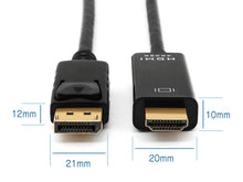 将图片加载到图库查看器，DisplayPort HDMI 変換 ケーブル 高精細タイプ 4Kにも対応ディスプレイポート - mini2x_store(ミニツーストア)

