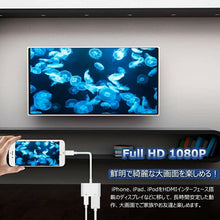 Load images into the gallery viewer,ライトニング HDMI アイフォンの画面を簡単にテレビに出力 【 充電をしながら使用】 - mini2x_store(ミニツーストア)
