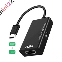 Load images into the gallery viewer,MHL HDMI 変換 アダプタ Micro USB to HDMI 変換 ケーブル - mini2x_store(ミニツーストア)
