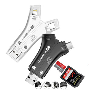 スマホ SD カードリーダー Lightning SDカードカメラリーダー USB メモリ iPhone Android iPad